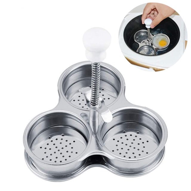 3 Caves Egg Cooker Stainless Steel Egg Boiler Soft Boiled Egg Maker for