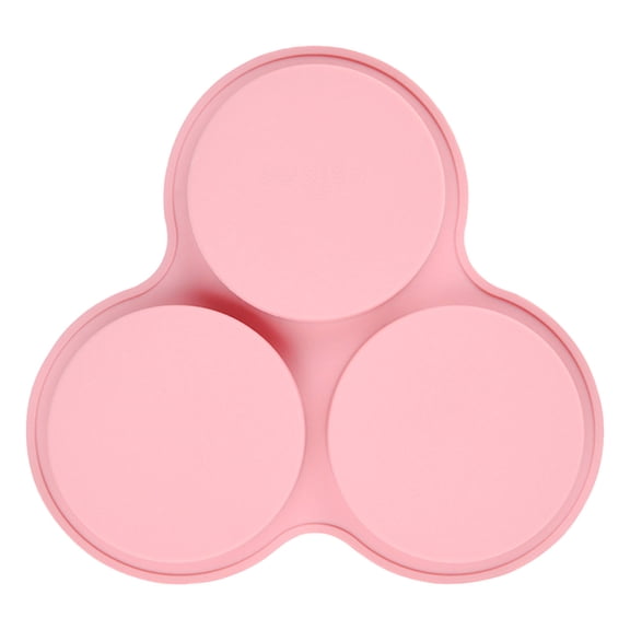 3 Cavity Silicone Baking Mold Pink For Air Fryer Microwave Oven Cupcakes Egg Bites And Small Desserts