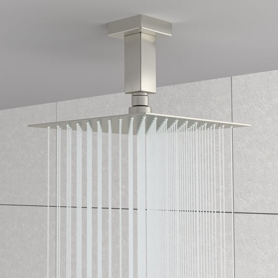 3" Ceiling Mounted Shower Arm with Flange, Brushed Nickel