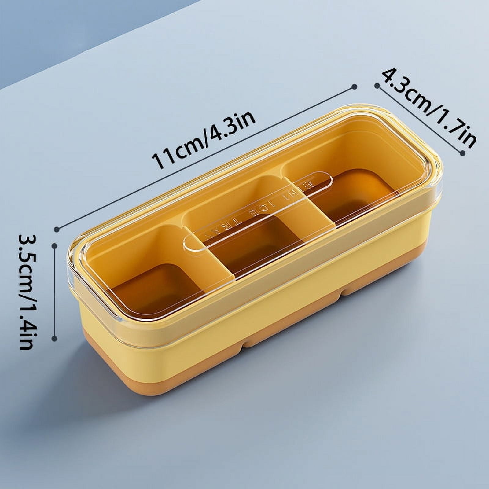 3 Cell Large Ice Cube Mold Square Ice Tray Mold Big Cubitera Food Grade Silicone Tray Mold Ice Maker Ice Cube Tray With Cover