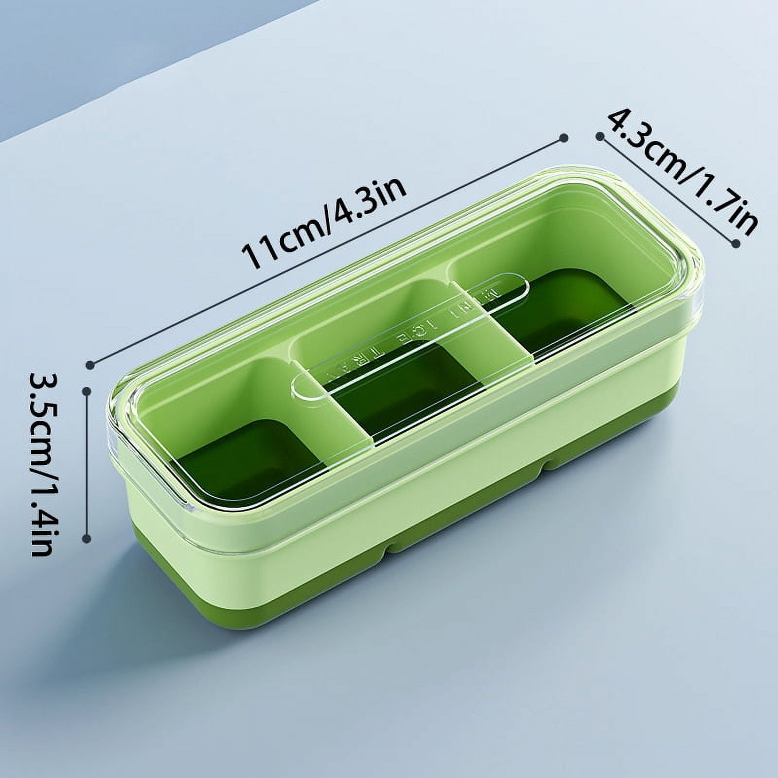 3 Cell Large Ice Cube Mold Square Ice Tray Mold Big Cubitera Food Grade Silicone Tray Mold Ice Maker Ice Cube Tray With Cover