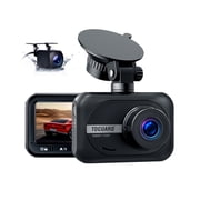 TOGUARD Dash Cam Front and Rear 1080P, Dual Car Camera with 2.45" LCD, Night Vision, Parking Mode, G-Sensor, Loop Recording, IP68 Waterproof Rear Camera