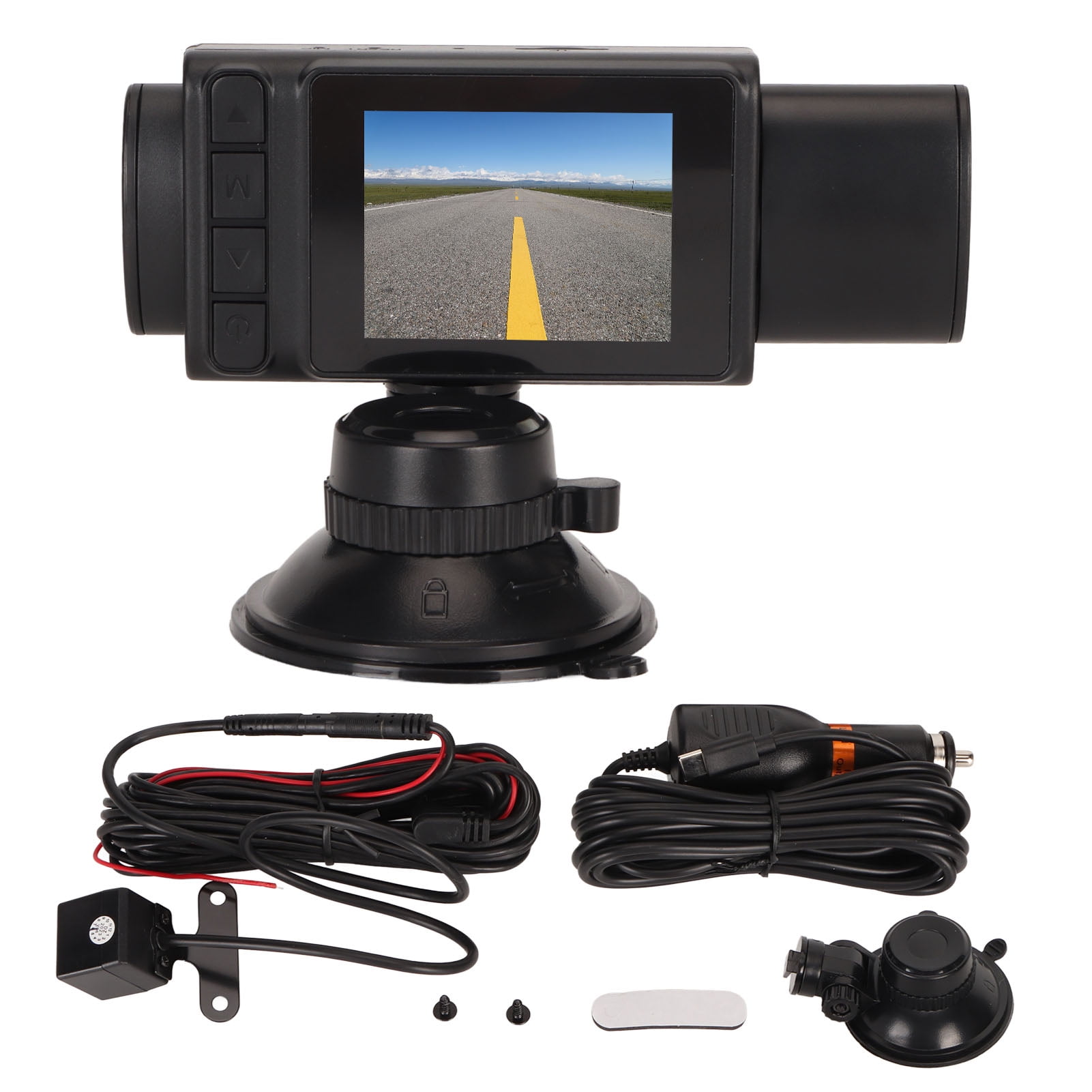 Best Motion Detection Dash Cam 3 Channel Dash Cam 1080P 2.0in IPS Screen Front Rear Cabin View Parking