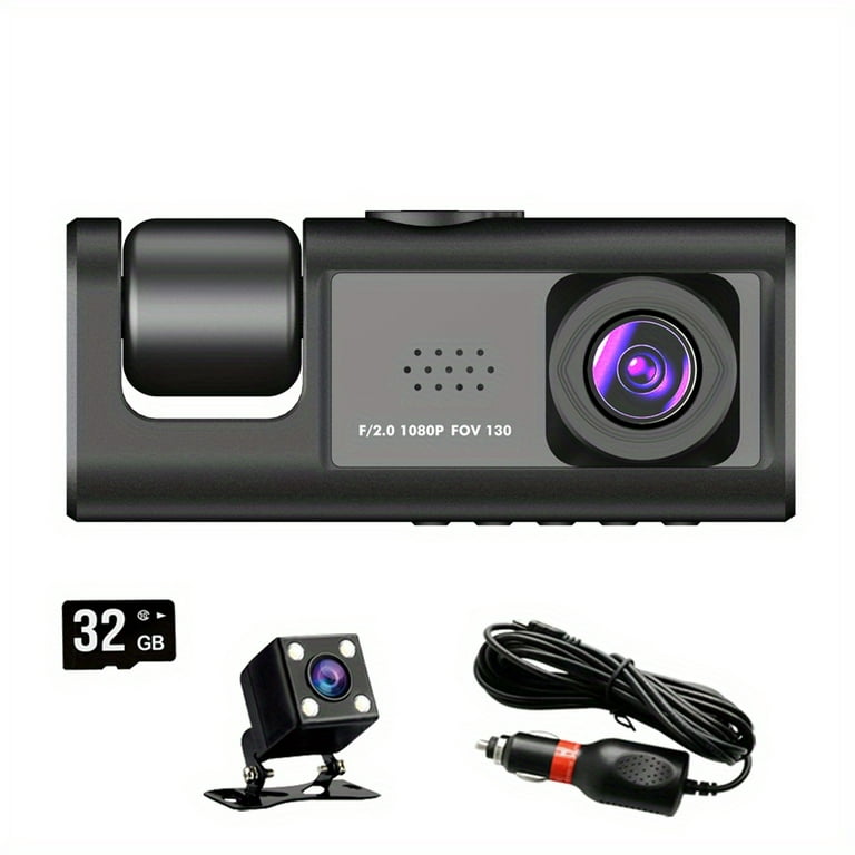 Dual 1080P Dash Cam, Triple Front Cabin Rear Car Camera,Loop Dash
