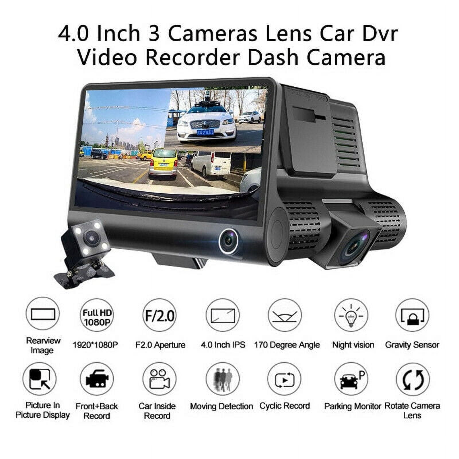 Car DVRs 3 Camera Lens Car DVR 3Channel Dash Cam HD 1080P Dash
