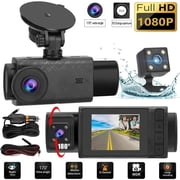 3 Channel Dual Dash Cam Front Rear 4K/2.5K+1080P 3.16" Full HD with Wi-Fi GPS SD Card Car Dashboard Recorder IPS Screen Night Vision Wide Angle WDR 24H Parking Mode Support 256GB Max