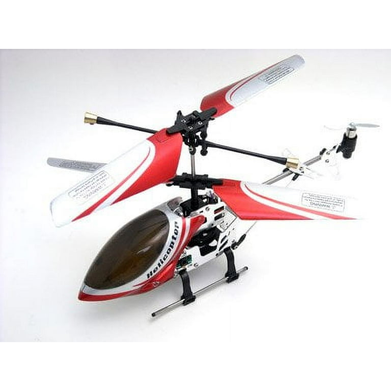 3 Channel FALCON X Electric Mini Indoor Co Axial Full Metal Body Frame w Led Lights Built in Gyroscope R C Remote Controlled Helicopter colors may
