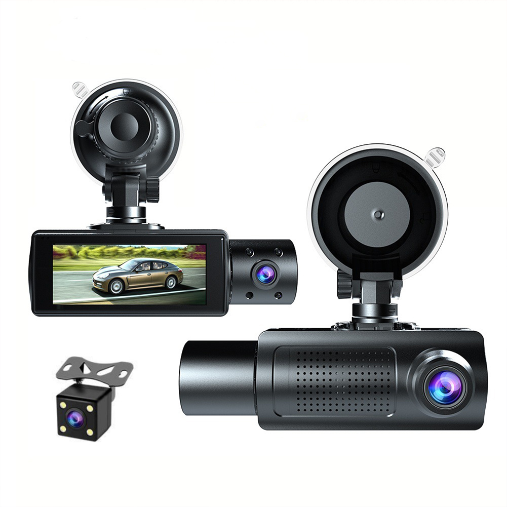 3 Channel WiFi Dash Cam, 1080P Front And Rear Inside Dash Camera For