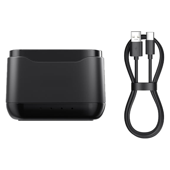 3 Charging Dock With MicroSDs Card Storage for Action5Pro Cameras, Portable 3 Slot Charging with Safety Fast Charging