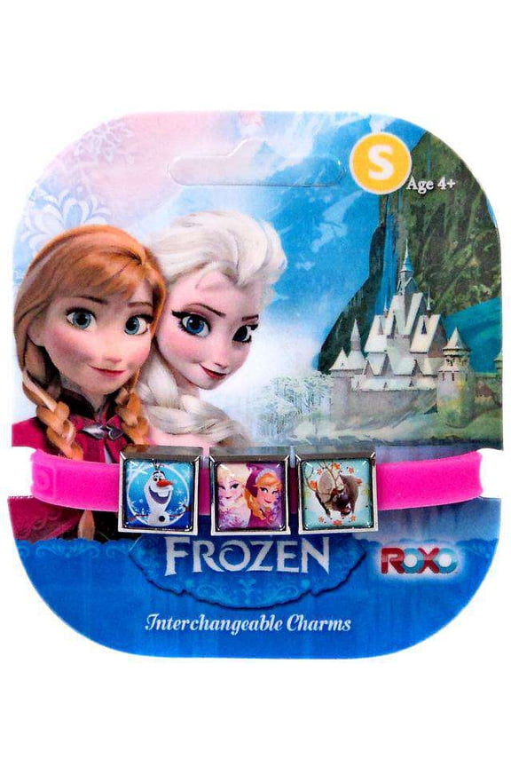 3-Charm Frozen ROXO Bracelet (Size Small, Pink Band)