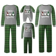 TFNDATNH 3 Christmas Gnomes Family Matching Pajamas, Matching Family Outfits Christmas Pjs - Family Matching Outfits for Warm & Cozy Holidays (Green)