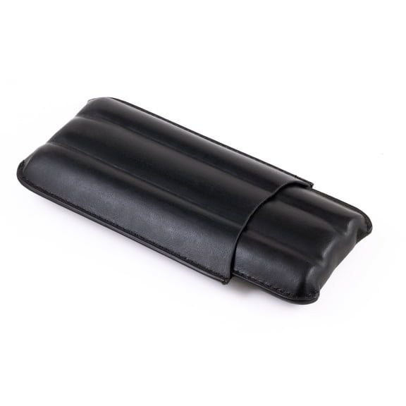 3 Cigar Holder Leather Case - Black