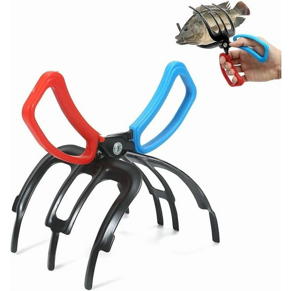 3 Claw Fish Gripper, Fishing Pliers Gripper, Metal Fish Control Clamp Claw Tong Grip Tackle Tool, Multi-Functional Lightweight Non-Slip Fish Claw Gripper for Catch Fish Fishing Accessories
