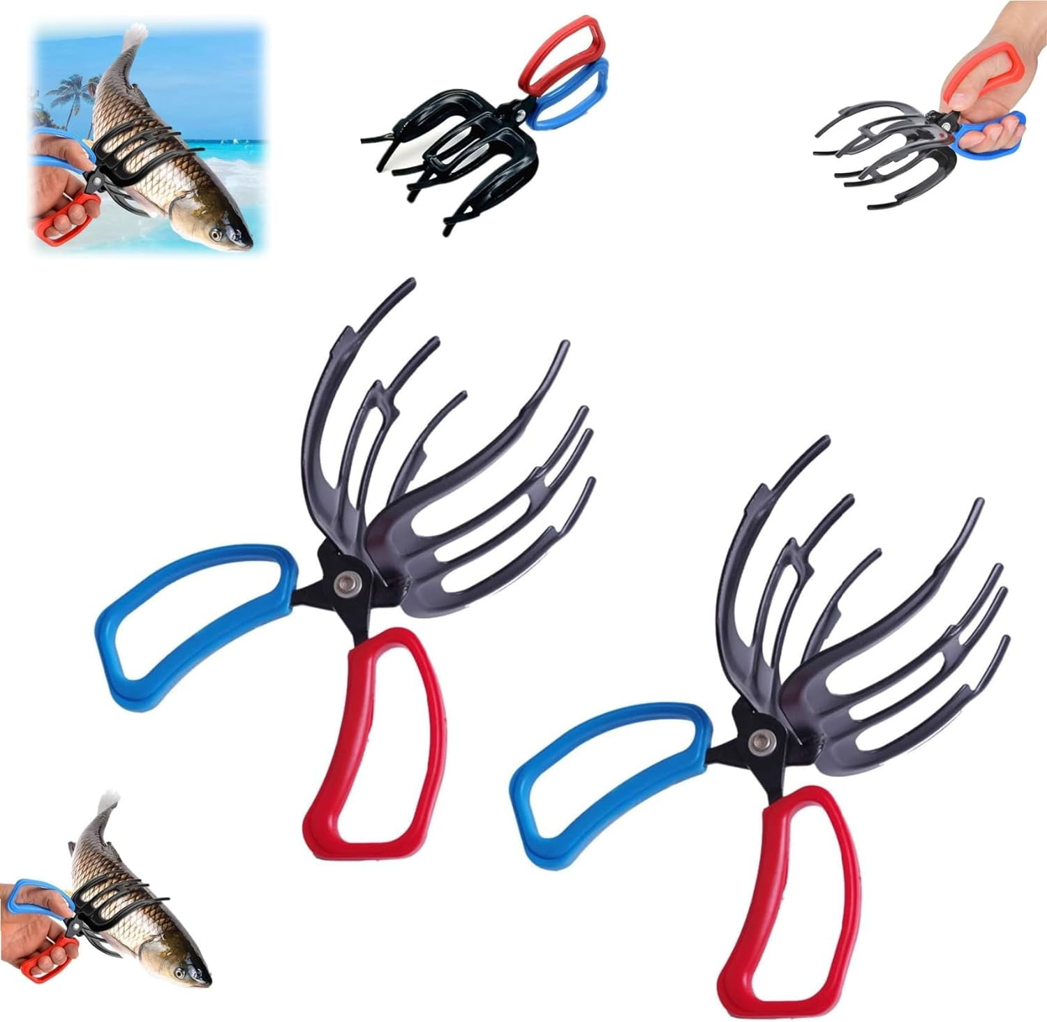 3 Claw Fish Gripper, Upgrade 3 Claw Fish Gripper, Metal Fishing Pliers ...