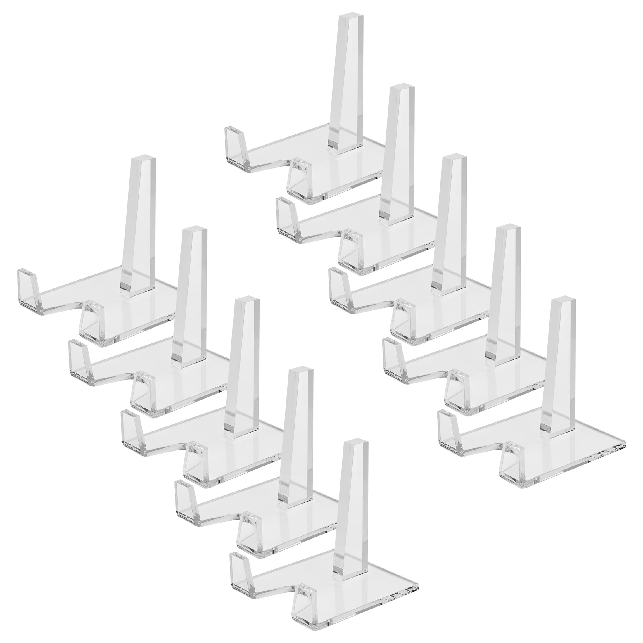 3" Clear Post Easels by Studio Decor – Acrylic Display Stands for Photos - Mini Art - Memorabilia & Collectibles - Freestanding Design - 10 Pack