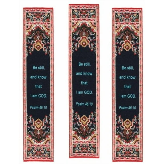 3 Cloth Tapestry Payer Bookmark Be Still And Know Psalm 46:10 Religious Gift