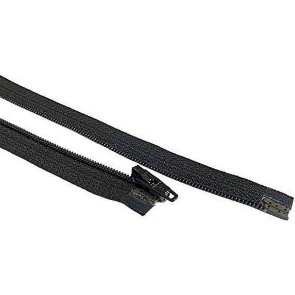#3 Coil Separating Black YKK Zippers for Sewing Craft & Apparel - Color Black - Made in The United States (12 Zippers Per Pack) (27" Inches)