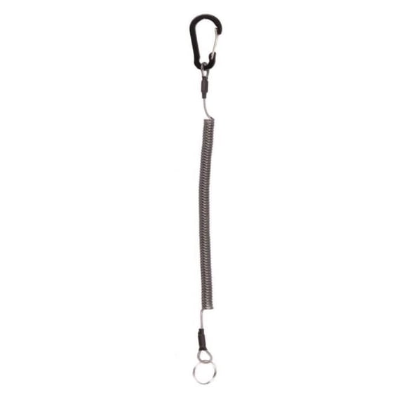 3 Coiled Lanyards Safety Rope Retractable Tether With Carabiner