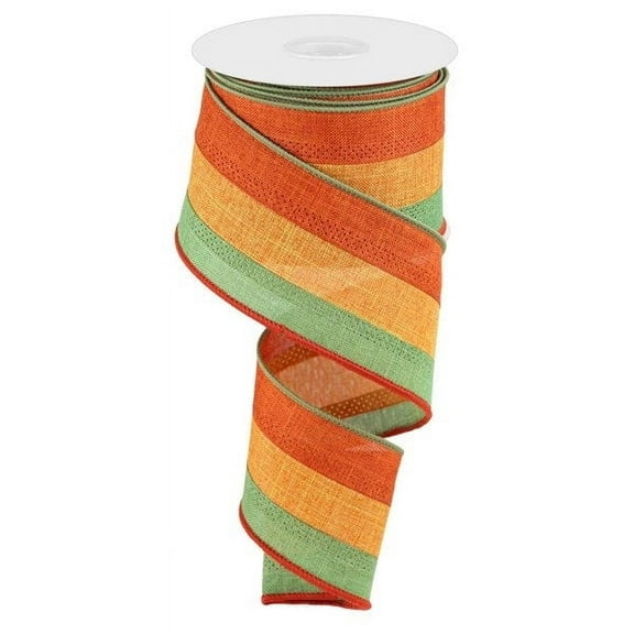 3 Color 3 in 1 Canvas Ribbon, 10 Yards (Rust, Talisman, Clover, 2.5 Inch)