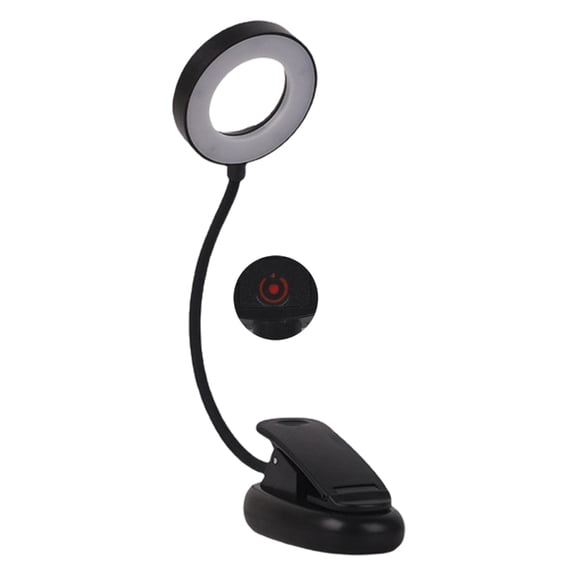3 Color Adjustable LED Desk Lamp With Magnifier Flexible Gooseneck Clip On Reading Light