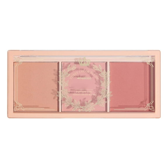 3 Color Blush Palette for Cheeks - Natural Matte Pink Contour Powder Blush, 3 in 1 Long Lasting, Blendable, Face Matte Contour Blush Makeup Palette, Blendable Trio for Cheeks, All Skin Tones