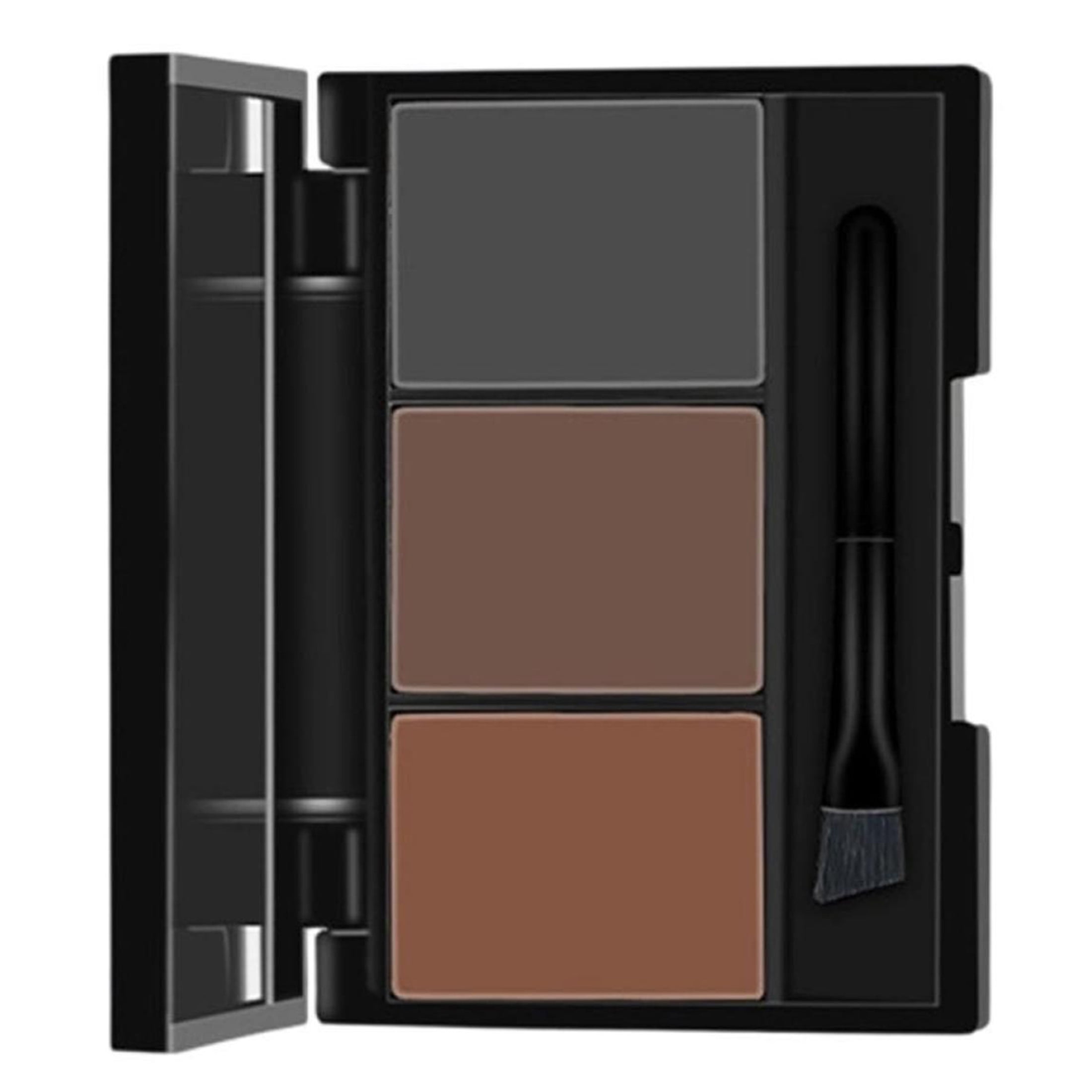 Powder Brow Color 3 Color Earth Tone Eyebrow Powder, Waterproof Sweatproof Long Lasting ...
