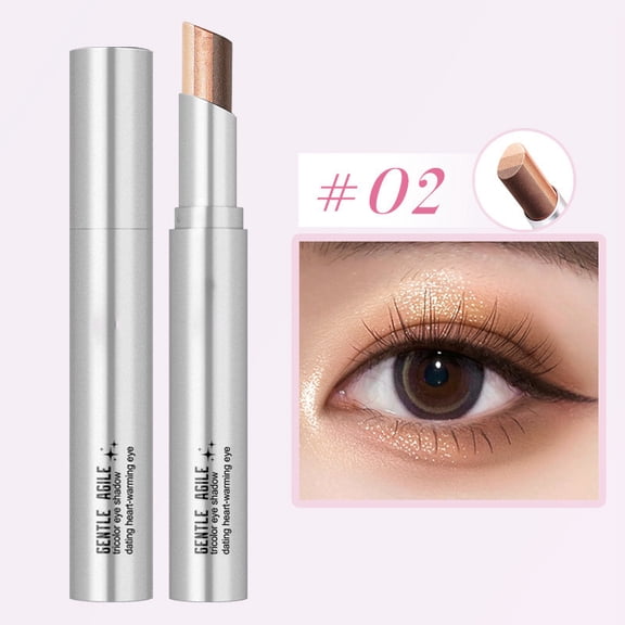 3 Color Eyeshadow Stick Long Lasting Waterproof Creamy Eyeshadow with Vitamin E for Day and Night Look 3.5g, Blendable Eye Shadow Pencil for Women, Makeup for Everyday Wear or Evening Events, Crease
