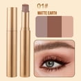 thumbnail image 1 of 3 Color Matte Gradient Glitter Eyeshadow Stick, Cream Blendable Metallic Shimmer Eye Shadow Pencil, Lightweight Long-Lasting Eye Makeup Pen for Daily Makeup, #01, 1 of 8