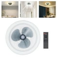 thumbnail image 1 of 3-Color Modern Ceiling Fan Light Flush Mount LED Chandelier Fan With Remote for Bedrooms, Living Rooms, 1 of 20
