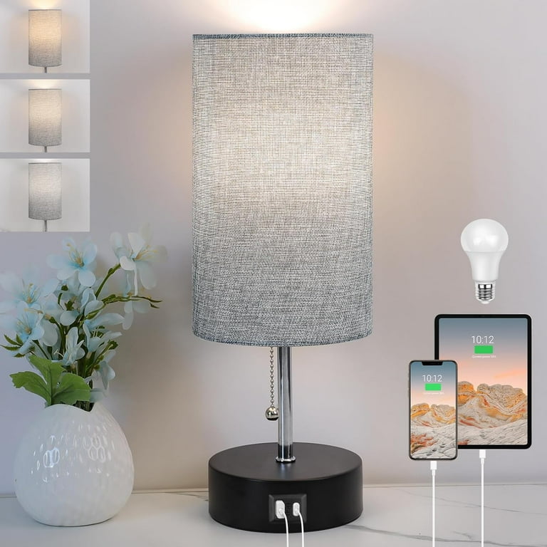 Gray nightstand lamps online