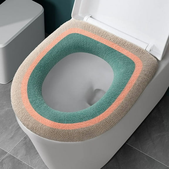 3-Color Toilet Seat Cushion | Soft & Warm Bathroom Comfort | Universal Fit for Round & Elongated Toilets | Machine Washable | Hygienic Protection | Colorful Bathroom Decor