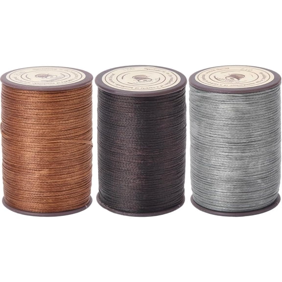 3 Colors 327 Yards x 0.8mm Flat Wax String Waxed Thread Waxed Cords