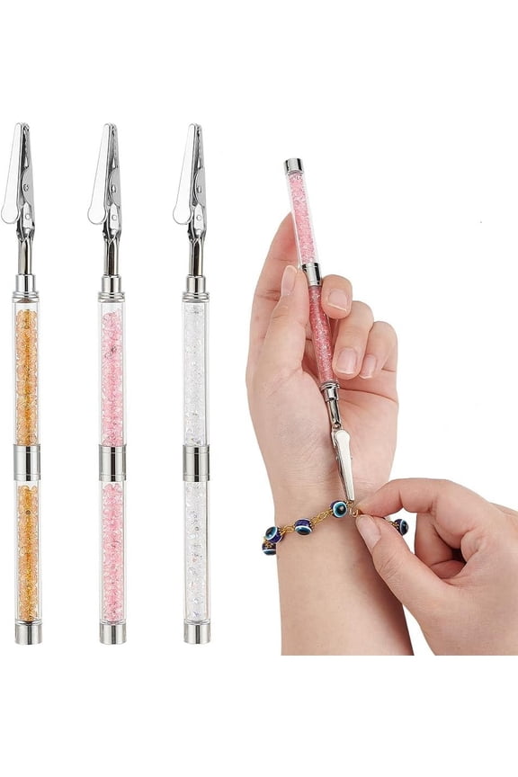 3 Colors Bracelet Helper Tools Bracelet Helper to Put on Yourself Bracelets Assistant Clips Easy Jewelry Wearing Tool Jewelry Fastening Tool for Bracelet Necklace Zippers Jewelry Clasps for DIY