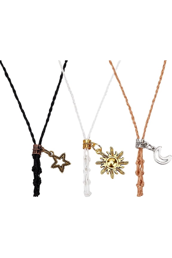 3 Colors Holder Necklace 9Pcs 43cm Handmade Empty Stone Holder Adjustable Stone Holder Cage with Alloy Pendant