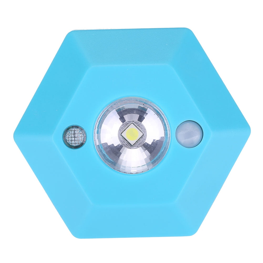 3 Colors LED4.5V Hexagonal Body Induction Lamp Motion Sensor Light For