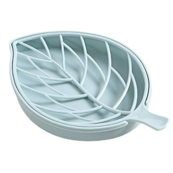 3 Colors Leaf Shape Soap Holder Non Slip Soap Box Toilet Shower Tray Draining