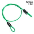 thumbnail image 1 of 3 Colors MTB Bike Rope Security Safety Rope Anti-theft Ropes Steel Cable Lock Cycling Strong Wire Road Bike Lock Bicycle Lock Wire GREEN 0.5 METERS, 1 of 8