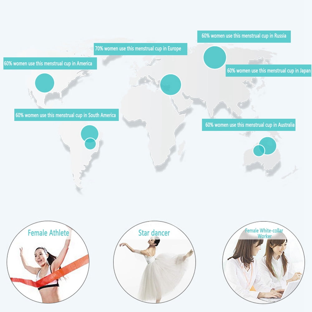 3 Colors Menstrual Cup For BeginnersSoft Reusable Period CupTampon