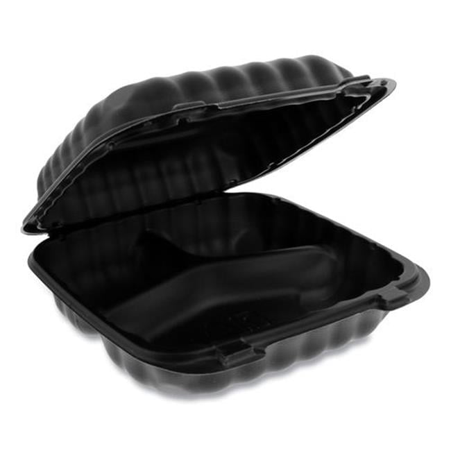 3 Compartment Hinged Container, Black - Walmart.com