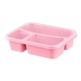 thumbnail image 1 of 3 Compartment Lunch Box For Meal Prep, Microwave & Dishwasher Safe Bento Box, Clear Plastic Food Container With Lid, Portion Control, 1 of 6