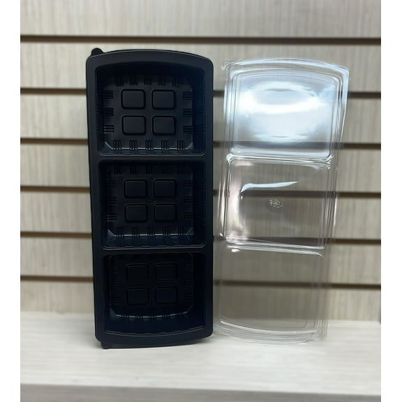 3 Compartment Meat & Food Storage Tray (100 Count)