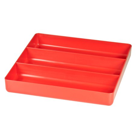 Ernst Manufacturing 5020 10.5 x 10.5" 3 compartment Organizer Tray - Red