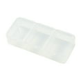 thumbnail image 1 of 3-Compartment Pill Organizer - Morning Noon Night Portable Pill Box, Transparent Plastic Dispensing Case for Daily Medication Storage （ White ）, 1 of 6