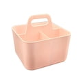 thumbnail image 1 of 3-Compartment Caddy Organizer, Portable Desk Stationery Storage Bin, Stackable Craft Supply Holder with Handle, for Home Office Classroom(Pink), 1 of 4