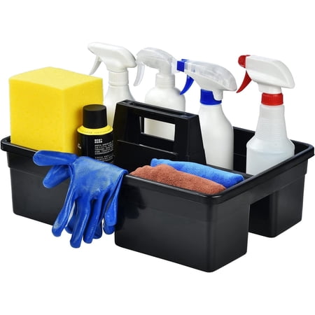 Haundry 3-Compartment Plastic Heavy Duty Large Cleaning Caddy Bucket