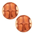 thumbnail image 1 of 3-Compartment Round Acacia Wood Plate 2-Pack, 1 of 5