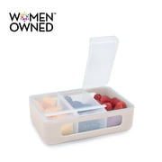 Melii 3 Compartment Snack Box Food Storage Container, Oatmilk