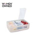 thumbnail image 1 of 3 Compartment Plastic Snack Box Food Storage Container, Wisteria, Designed to Help with Portioning Snacks and Small Meals, 1 of 8