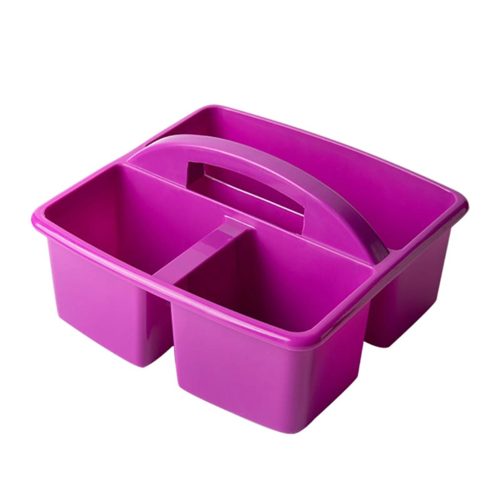 3 Compartments Storage Caddy Divided Basket Bin Box Multiuse Kid Arts