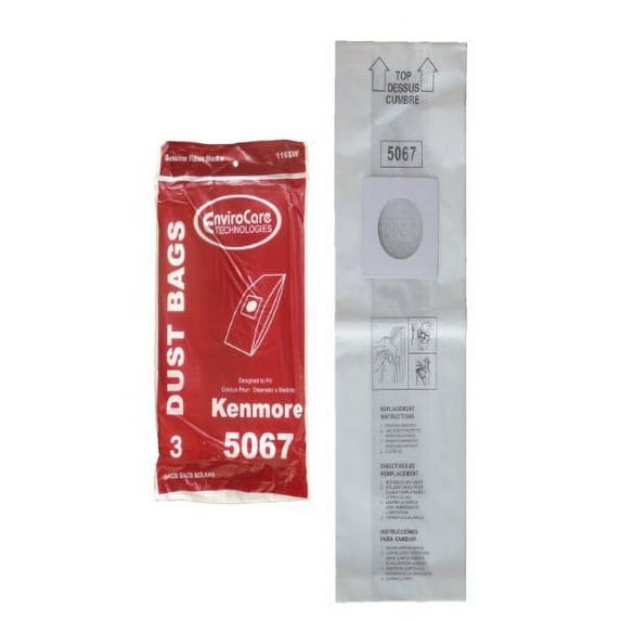 3 Compatible with Kenmore 5067 Type X Upright Vacuum Cleaner Bag Model #11632265 11632275 116345